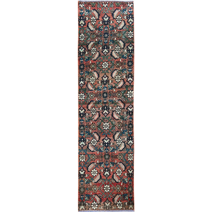 2'2" x 8'7" Vintage Hand Knotted Red Wool Runner Oriental Rug - MOA102827