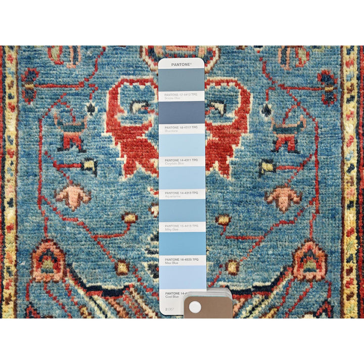 2'0" x 2'10" New Hand Knotted Blue Cotton Rectangle Oriental Rug - MOA10282863