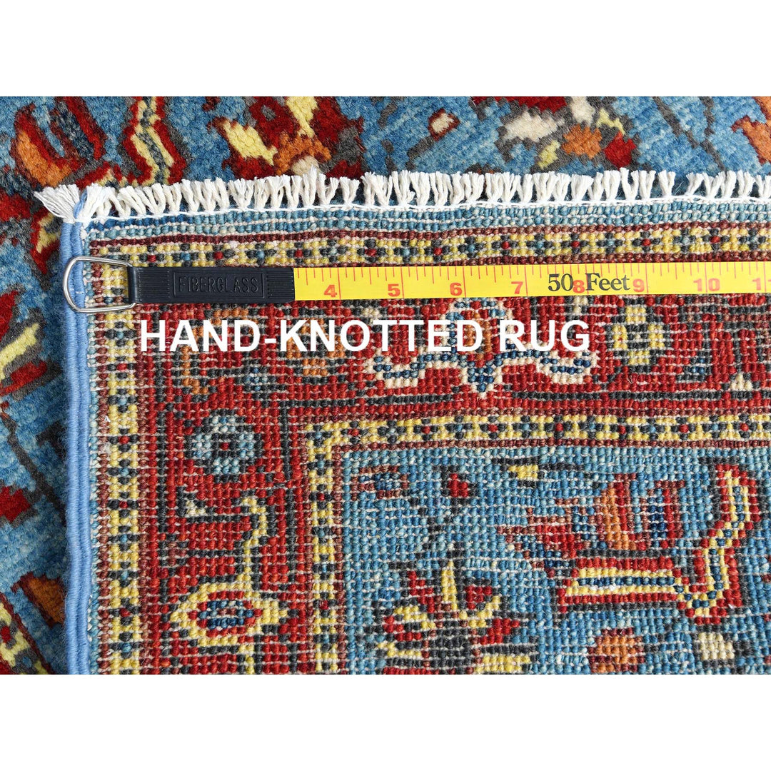 2'0" x 2'10" New Hand Knotted Blue Cotton Rectangle Oriental Rug - MOA10282866