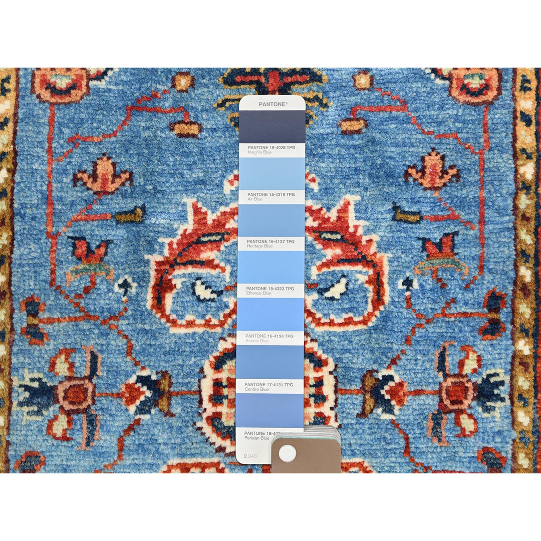 2'0" x 3'0" New Hand Knotted Blue Cotton Rectangle Oriental Rug - MOA10282869