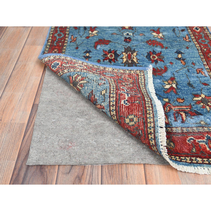 2'1" x 2'10" New Hand Knotted Blue Cotton Rectangle Oriental Rug - MOA10282871