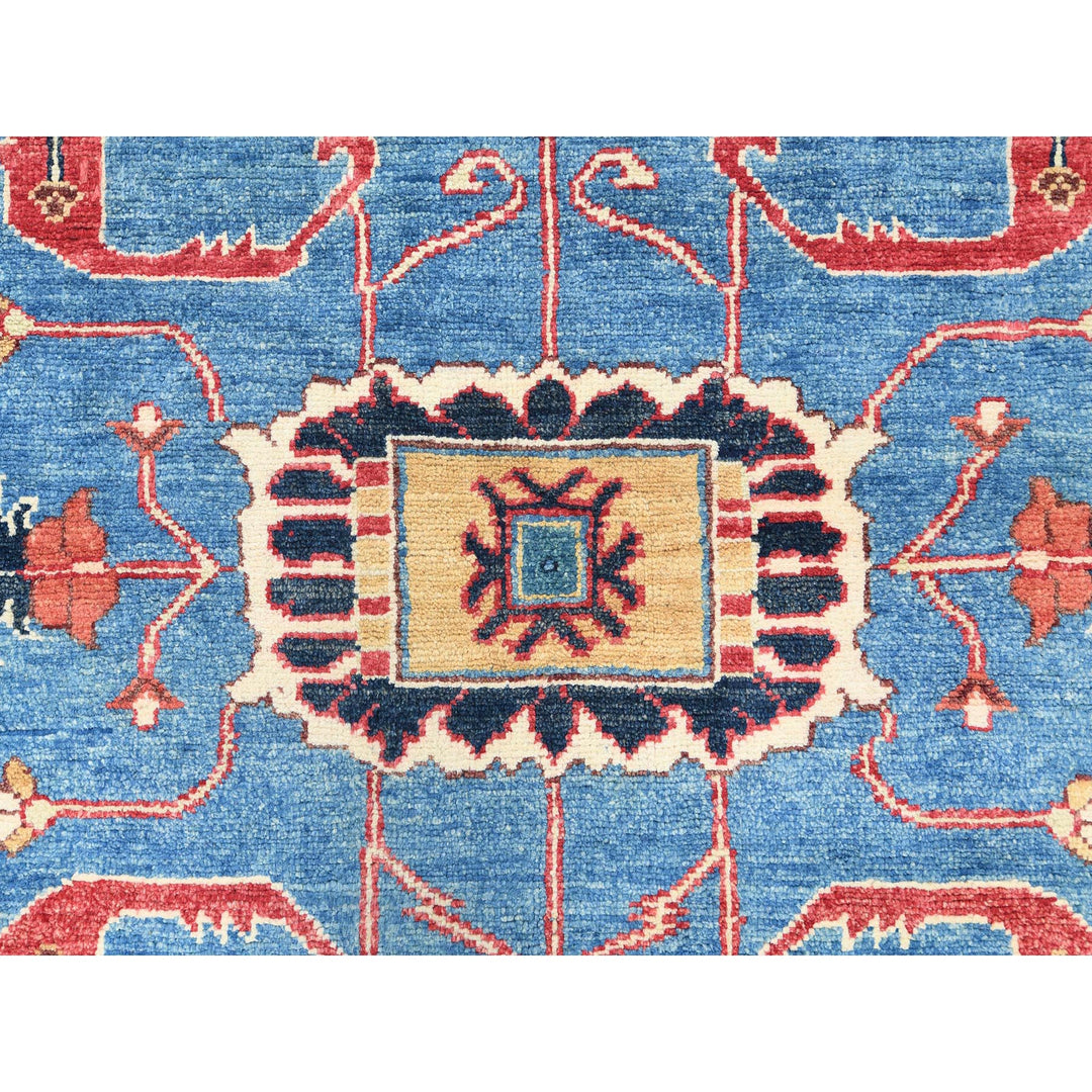 9'10" x 13'6" New Hand Knotted Blue Wool Rectangle Oriental Rug - MOA10282879