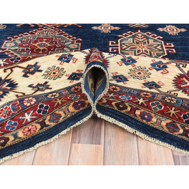 12'0" x 15'9" New Hand Knotted Blue Wool Rectangle Oriental Rug - MOA10282926