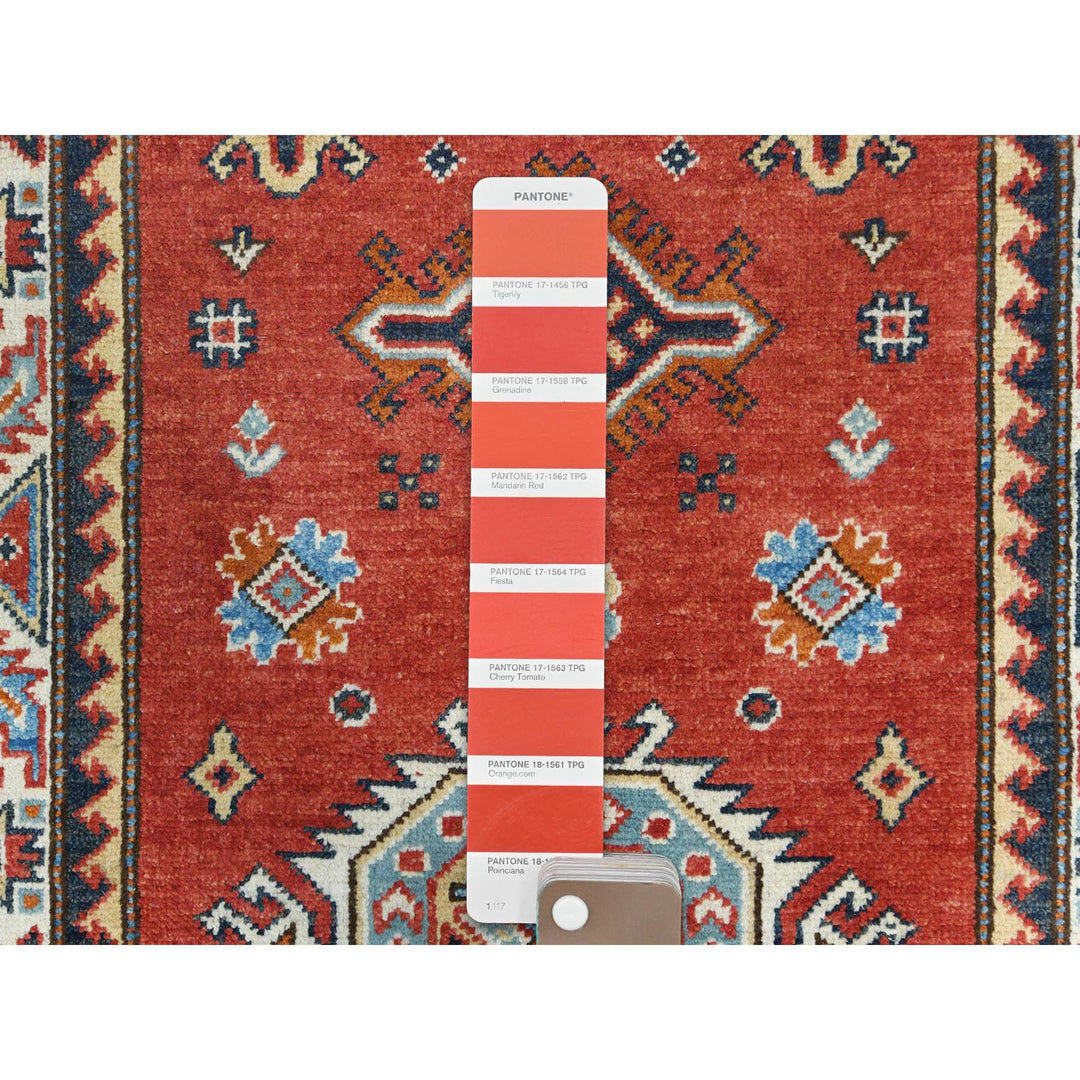 2'8" x 9'8" New Hand Knotted Red Wool Runner Oriental Rug - MOA10282948