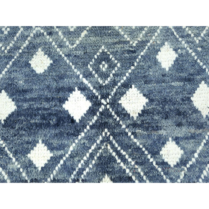 8'0" x 10'8" New Hand Knotted Blue Cotton Rectangle Oriental Rug - MOA10282975