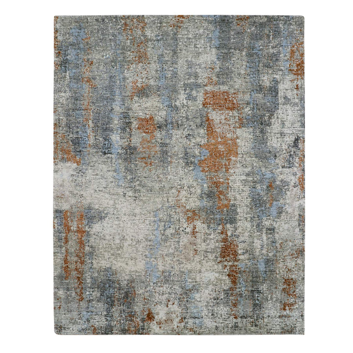 8'0" x 10'2" New Hand Knotted Green Wool Rectangle Oriental Rug - MOA10283130