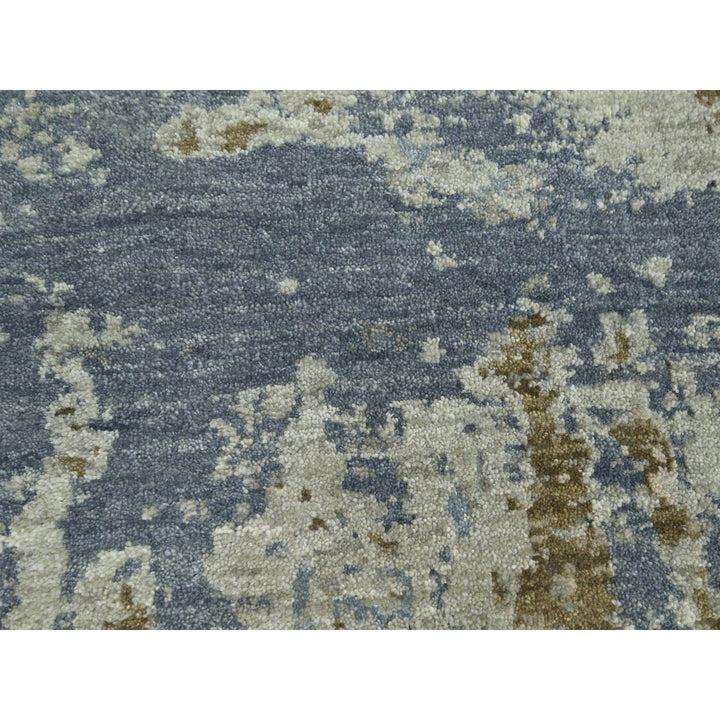 8'1" x 10'5" New Hand Knotted Green Wool Rectangle Oriental Rug - MOA10283132