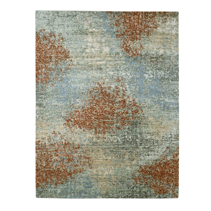 8'0" x 10'6" New Hand Knotted Red Wool Rectangle Oriental Rug - MOA10283136