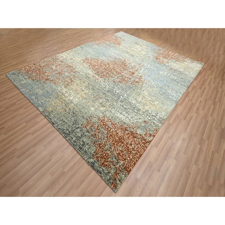 8'0" x 10'6" New Hand Knotted Red Wool Rectangle Oriental Rug - MOA10283136