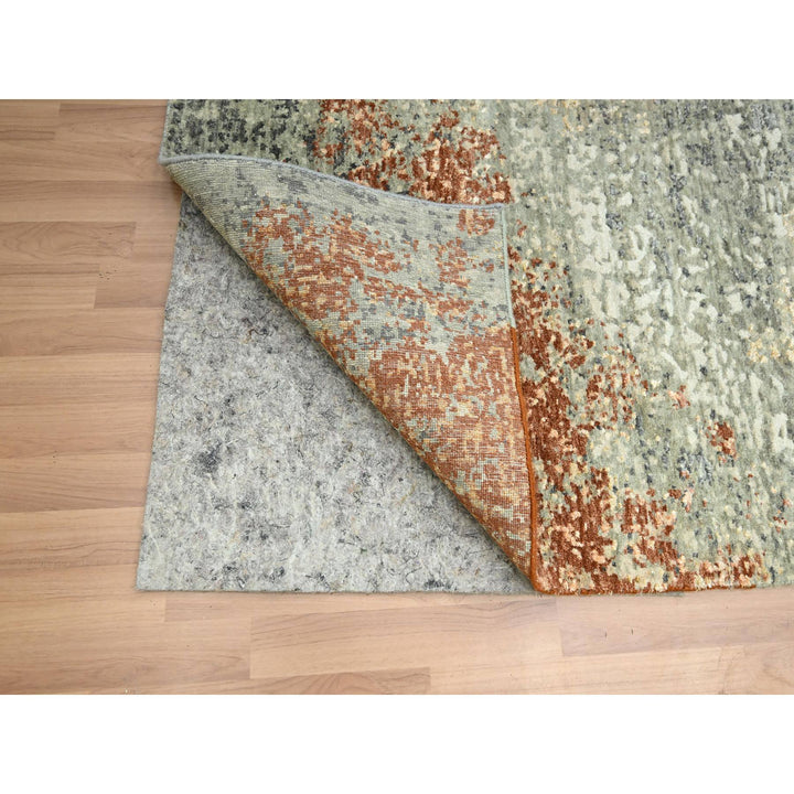 8'0" x 10'6" New Hand Knotted Red Wool Rectangle Oriental Rug - MOA10283136