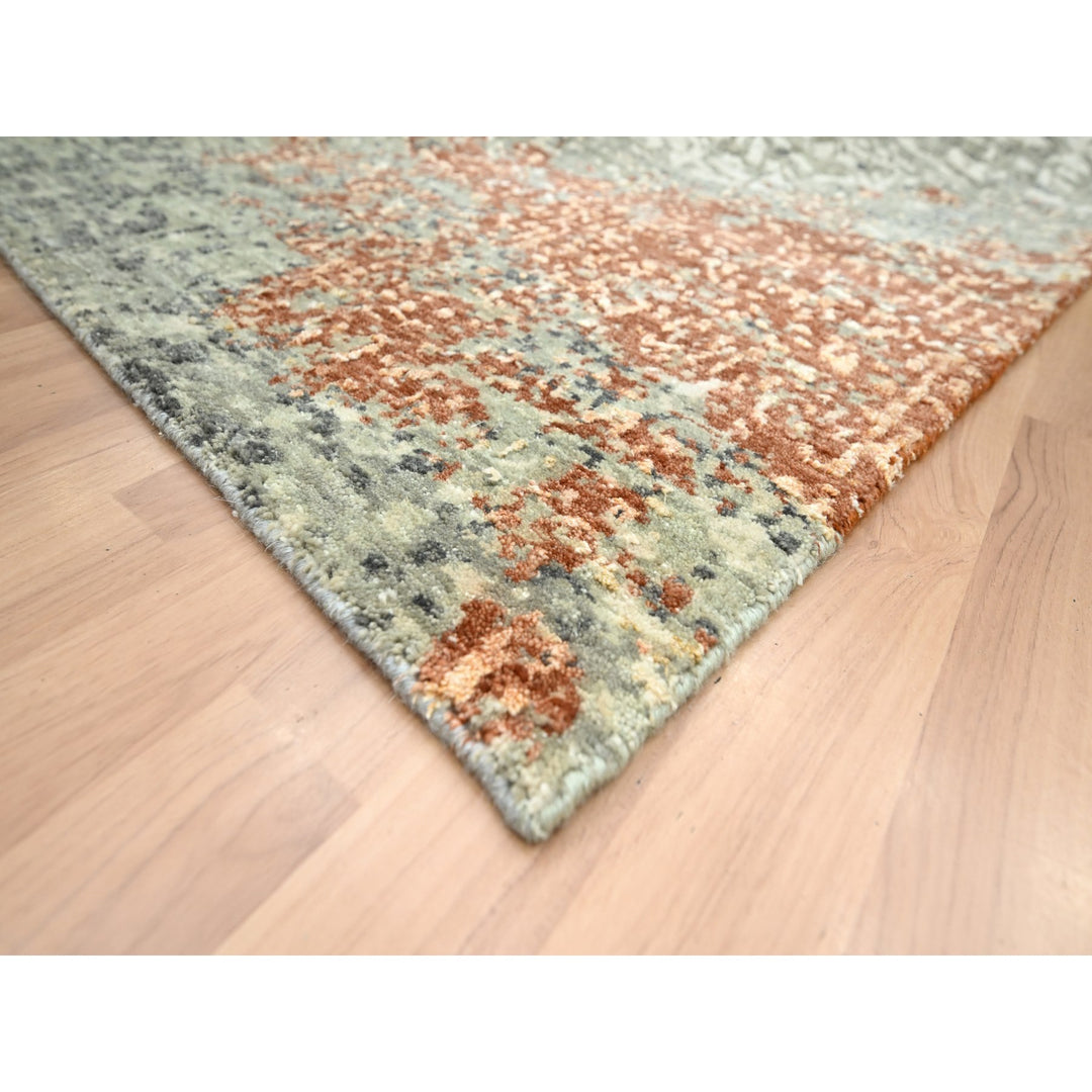 8'0" x 10'6" New Hand Knotted Red Wool Rectangle Oriental Rug - MOA10283136