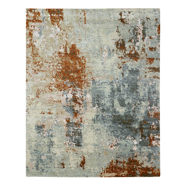 8'0" x 10'0" New Hand Knotted Red Wool Rectangle Oriental Rug - MOA10283138
