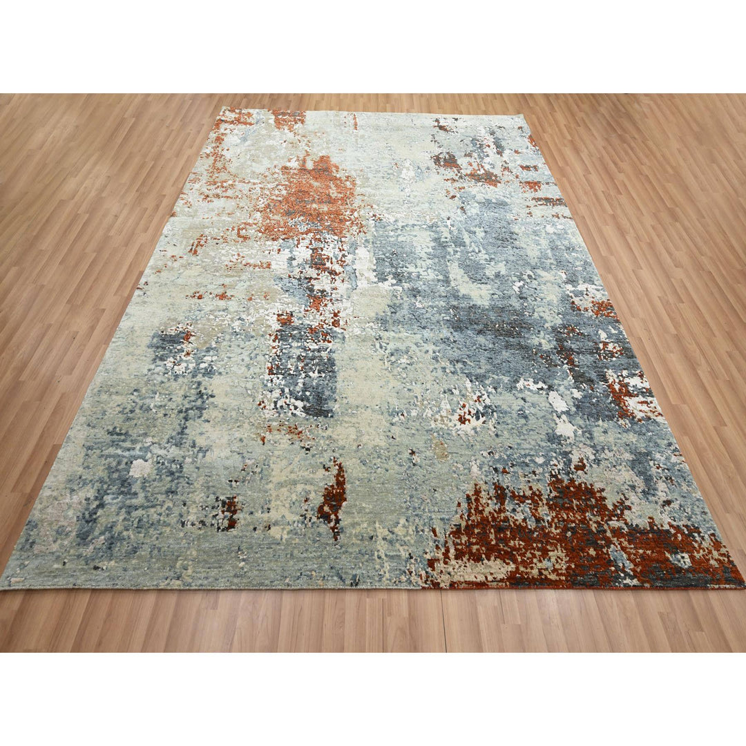 8'0" x 10'0" New Hand Knotted Red Wool Rectangle Oriental Rug - MOA10283138