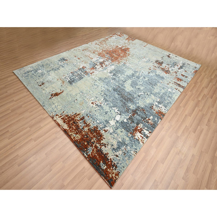 8'0" x 10'0" New Hand Knotted Red Wool Rectangle Oriental Rug - MOA10283138