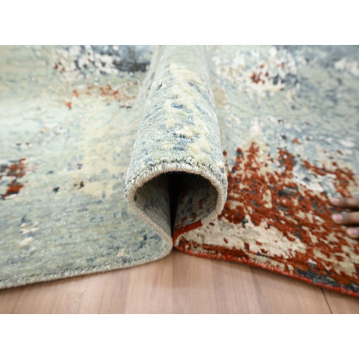 8'0" x 10'0" New Hand Knotted Red Wool Rectangle Oriental Rug - MOA10283138