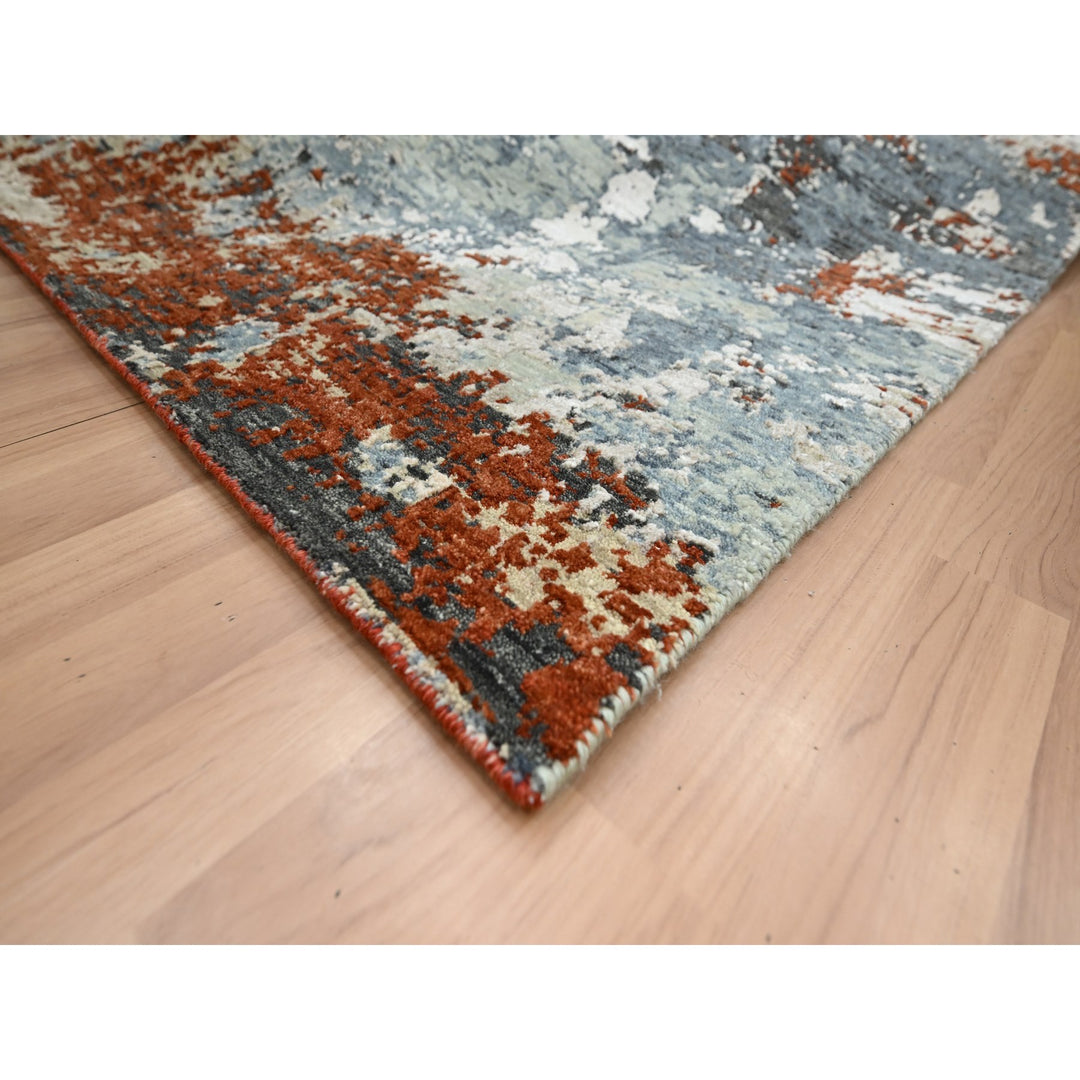 8'0" x 10'0" New Hand Knotted Red Wool Rectangle Oriental Rug - MOA10283138