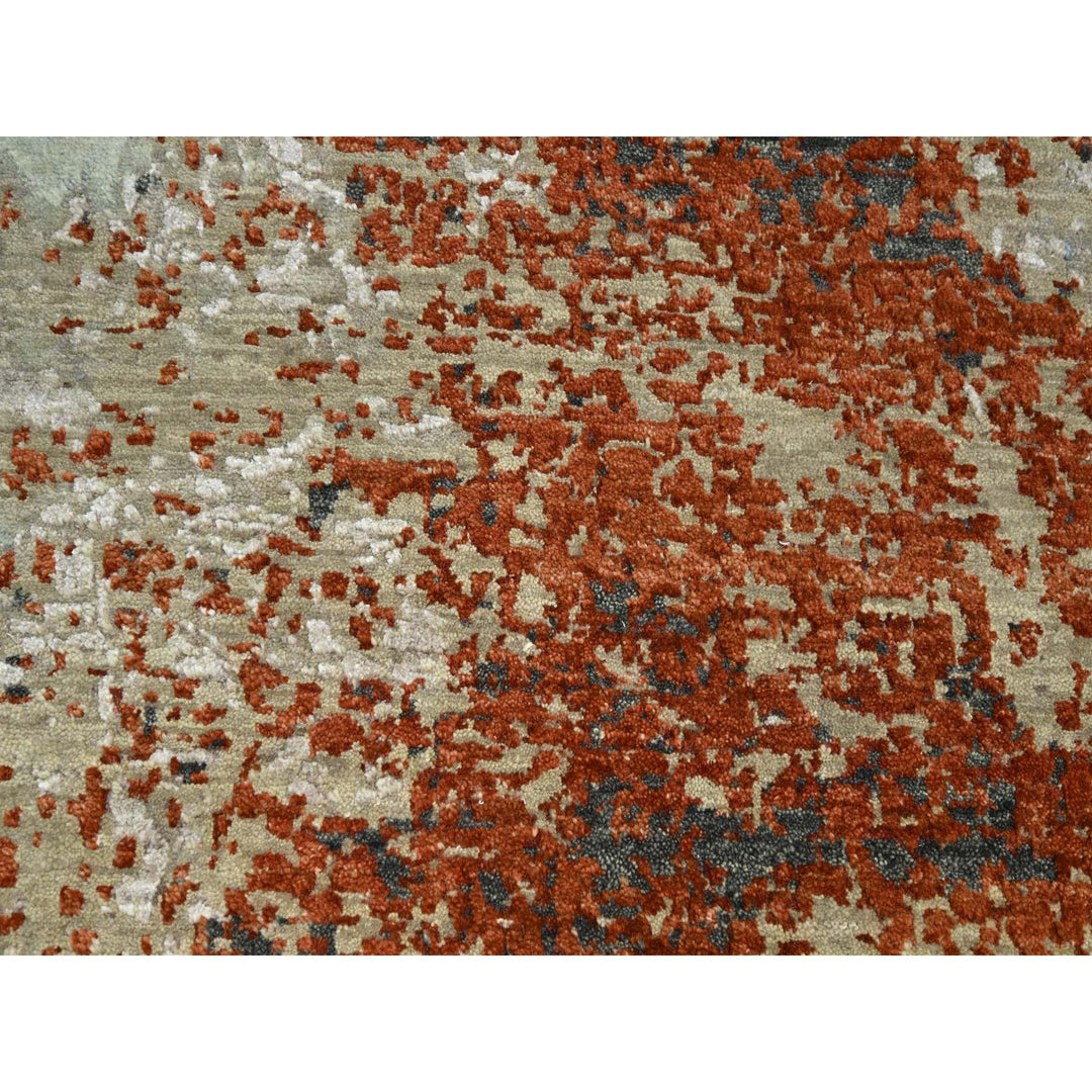 8'0" x 10'0" New Hand Knotted Red Wool Rectangle Oriental Rug - MOA10283138