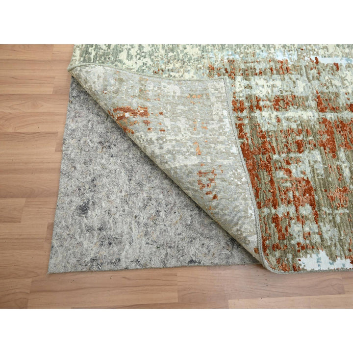8'1" x 10'3" New Hand Knotted Red Wool Rectangle Oriental Rug - MOA10283139