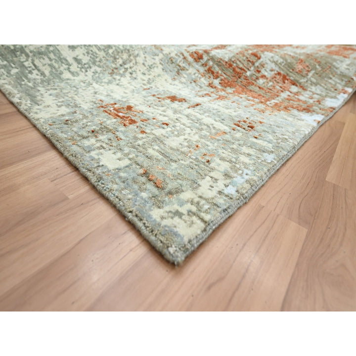 8'1" x 10'3" New Hand Knotted Red Wool Rectangle Oriental Rug - MOA10283139