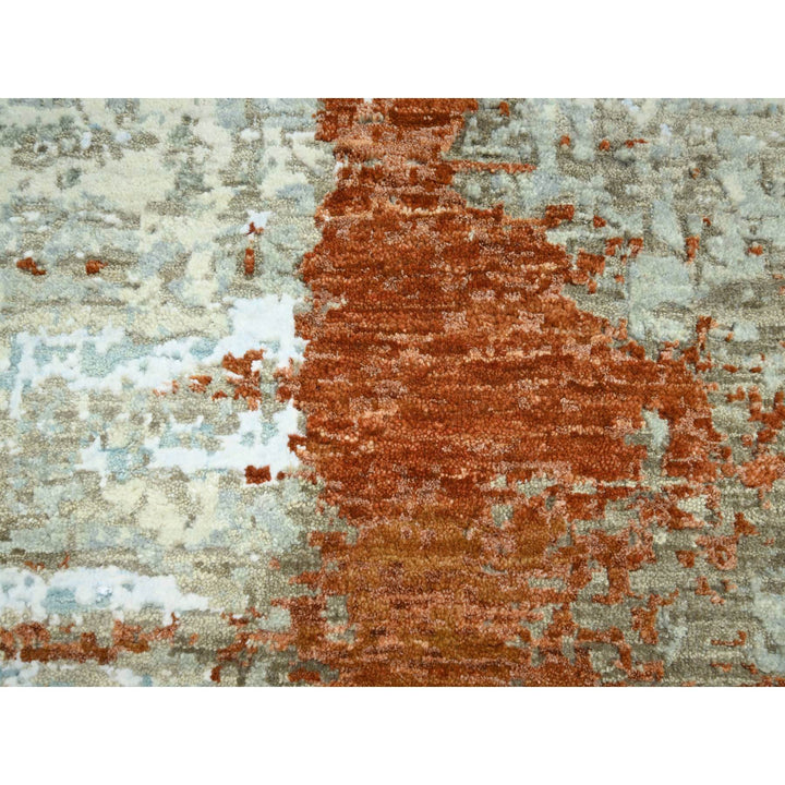 8'1" x 10'3" New Hand Knotted Red Wool Rectangle Oriental Rug - MOA10283139