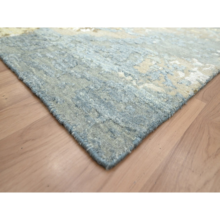 8'0" x 9'8" New Hand Knotted Beige Wool Rectangle Oriental Rug - MOA10283140