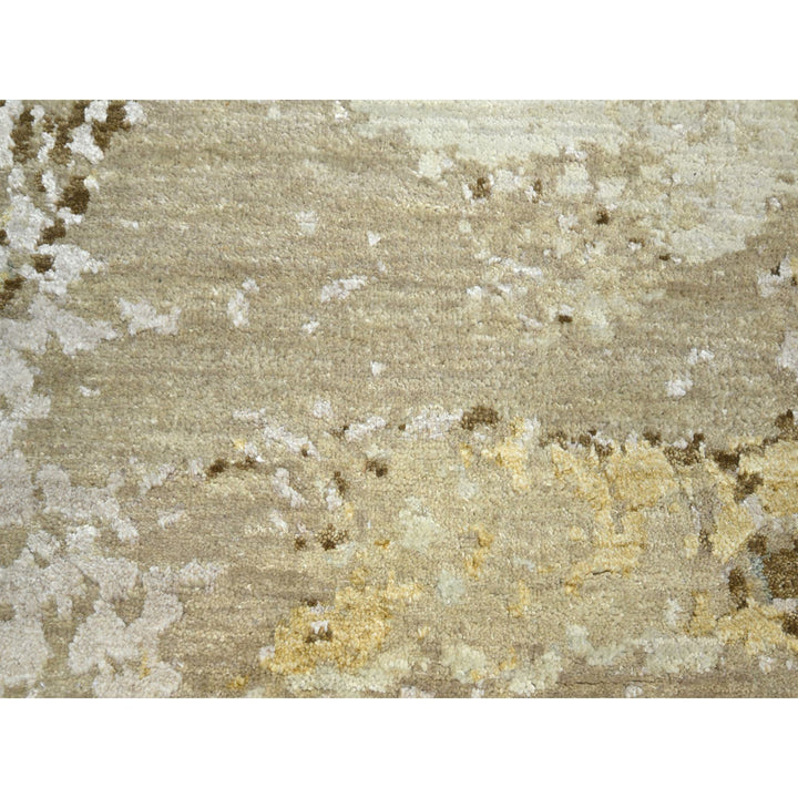 9'0" x 11'10" New Hand Knotted Brown Wool Rectangle Oriental Rug - MOA10283144