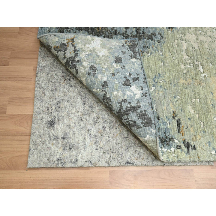 9'0" x 12'1" New Hand Knotted Brown Wool Rectangle Oriental Rug - MOA10283145