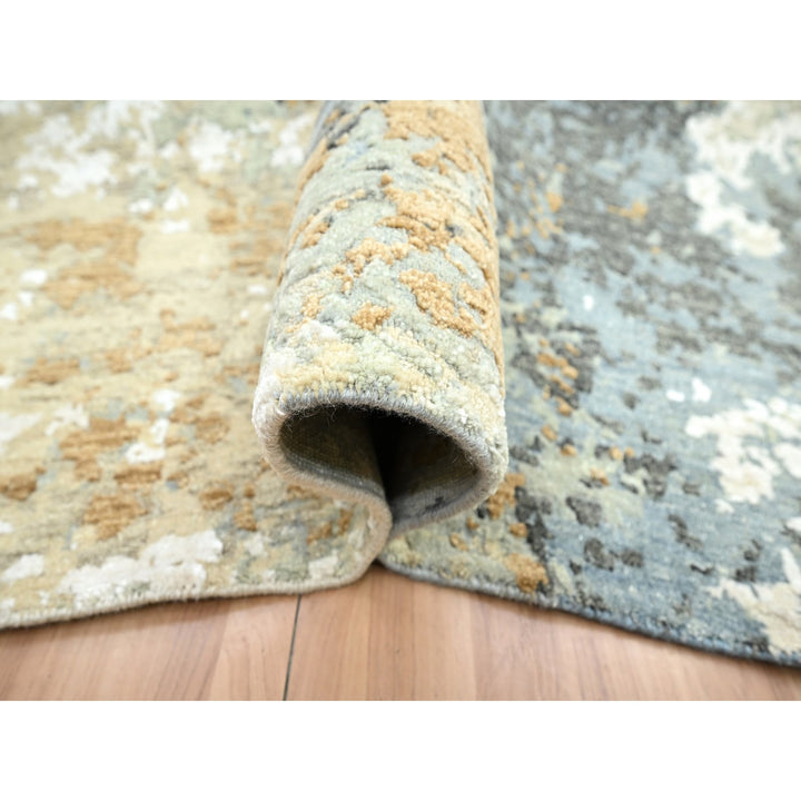 9'0" x 12'1" New Hand Knotted Brown Wool Rectangle Oriental Rug - MOA10283145