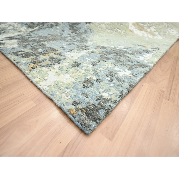 9'0" x 12'1" New Hand Knotted Brown Wool Rectangle Oriental Rug - MOA10283145