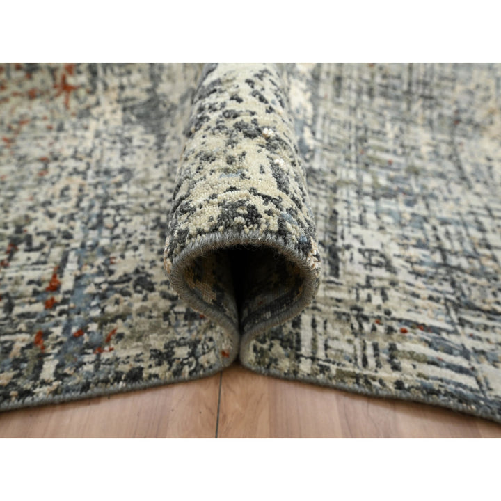 9'0" x 12'3" New Hand Knotted Beige Wool Rectangle Oriental Rug - MOA10283150