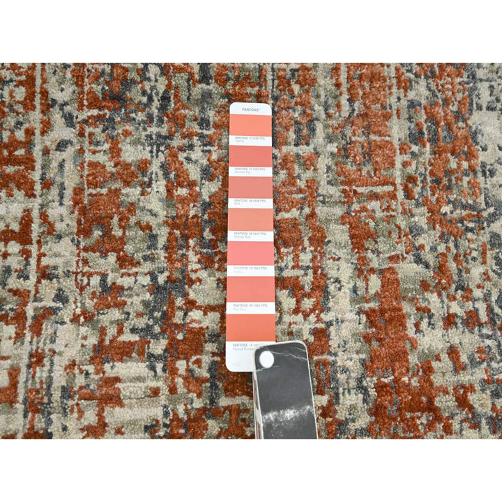 9'0" x 12'3" New Hand Knotted Beige Wool Rectangle Oriental Rug - MOA10283150