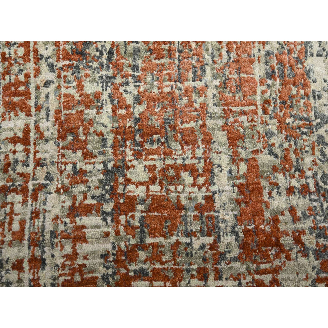 9'0" x 12'3" New Hand Knotted Beige Wool Rectangle Oriental Rug - MOA10283150