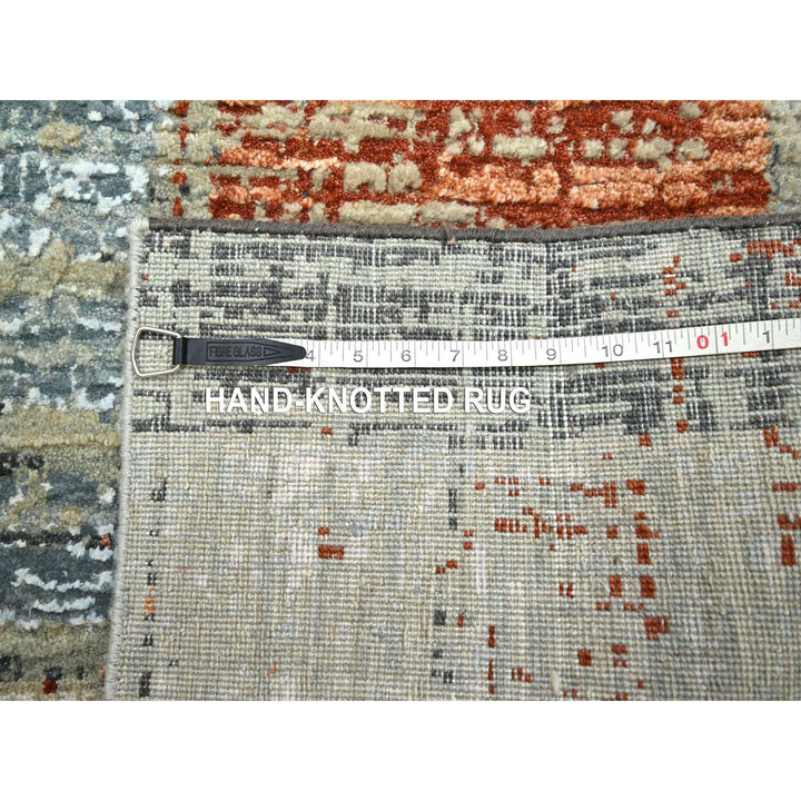 2'7" x 11'10" New Hand Knotted Orange Wool Runner Oriental Rug - MOA10283169
