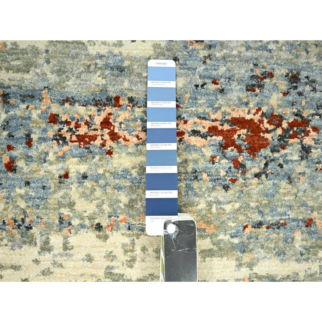 2'6" x 12'2" New Hand Knotted Beige Wool Runner Oriental Rug - MOA10283173