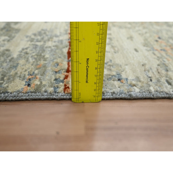 2'6" x 12'2" New Hand Knotted Beige Wool Runner Oriental Rug - MOA10283173