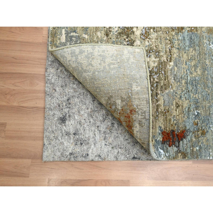 4'0" x 6'0" New Hand Knotted Brown Wool Rectangle Oriental Rug - MOA10283182