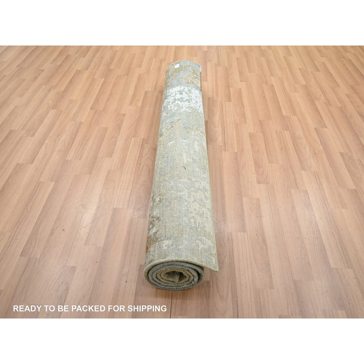 4'0" x 6'0" New Hand Knotted Brown Wool Rectangle Oriental Rug - MOA10283182