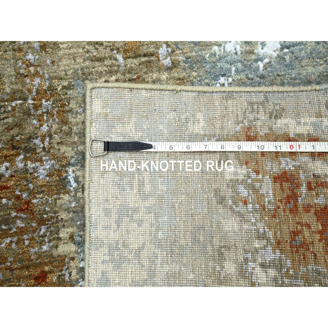4'0" x 6'0" New Hand Knotted Brown Wool Rectangle Oriental Rug - MOA10283182