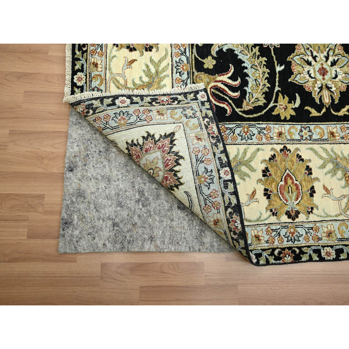 8'11" x 12'5" New Hand Knotted Black Wool Rectangle Oriental Rug - MOA10283197
