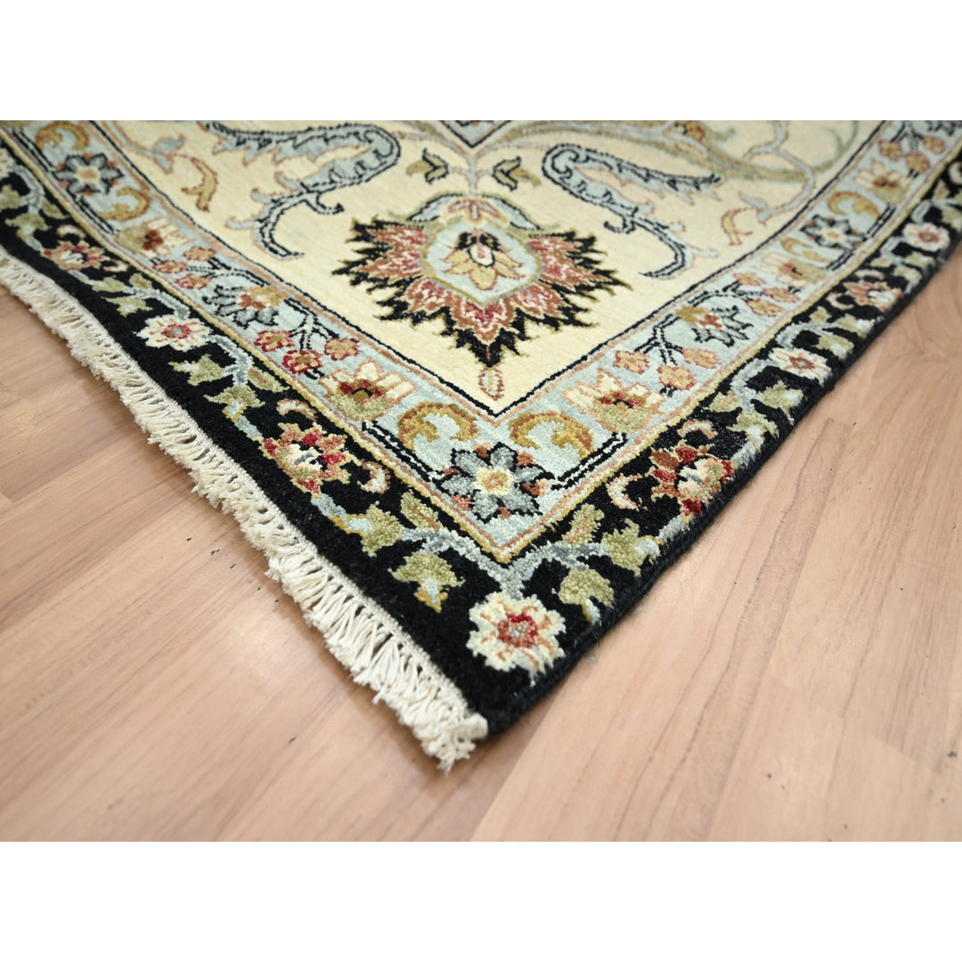 8'11" x 12'5" New Hand Knotted Black Wool Rectangle Oriental Rug - MOA10283197