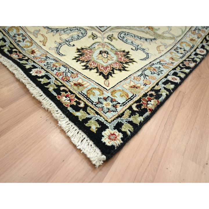 8'11" x 12'5" New Hand Knotted Black Wool Rectangle Oriental Rug - MOA10283197