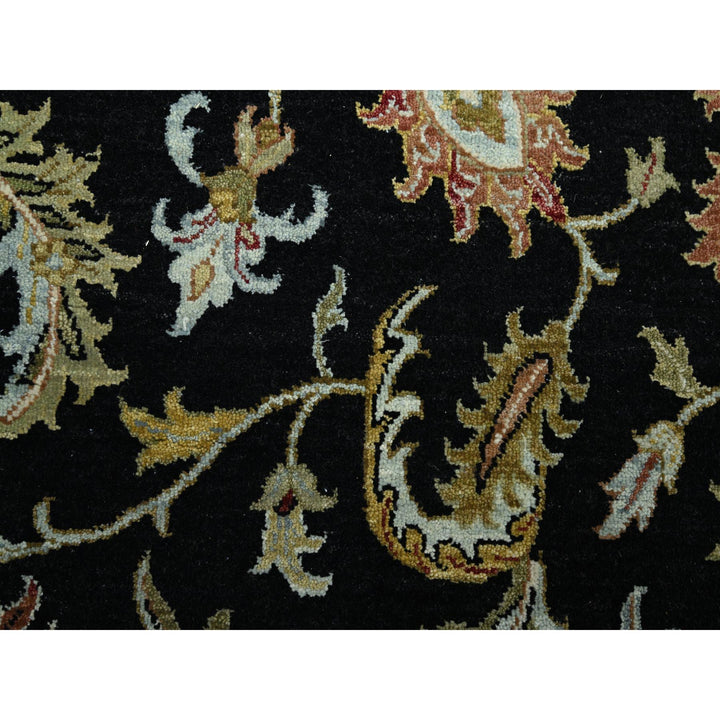 8'11" x 12'5" New Hand Knotted Black Wool Rectangle Oriental Rug - MOA10283197