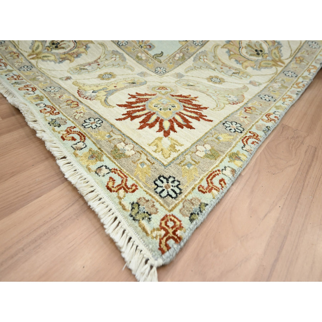 9'0" x 12'0" New Hand Knotted Blue Wool Rectangle Oriental Rug - MOA10283199