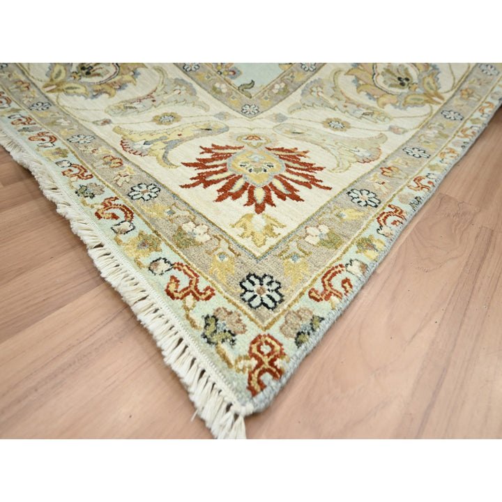 9'0" x 12'0" New Hand Knotted Blue Wool Rectangle Oriental Rug - MOA10283199