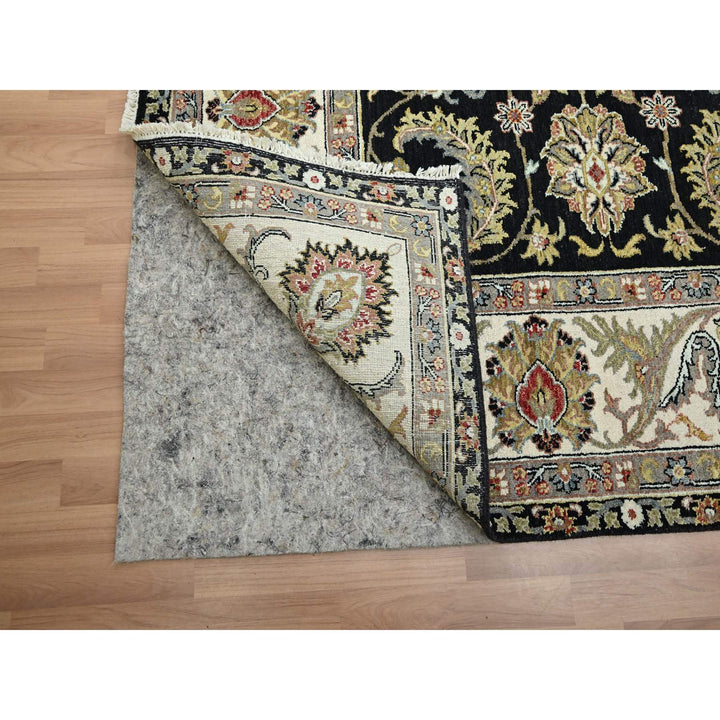 8'1" x 10'3" New Hand Knotted Black Wool Rectangle Oriental Rug - MOA10283203