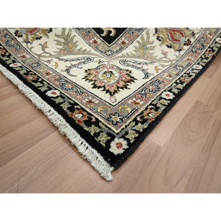 8'1" x 10'3" New Hand Knotted Black Wool Rectangle Oriental Rug - MOA10283203