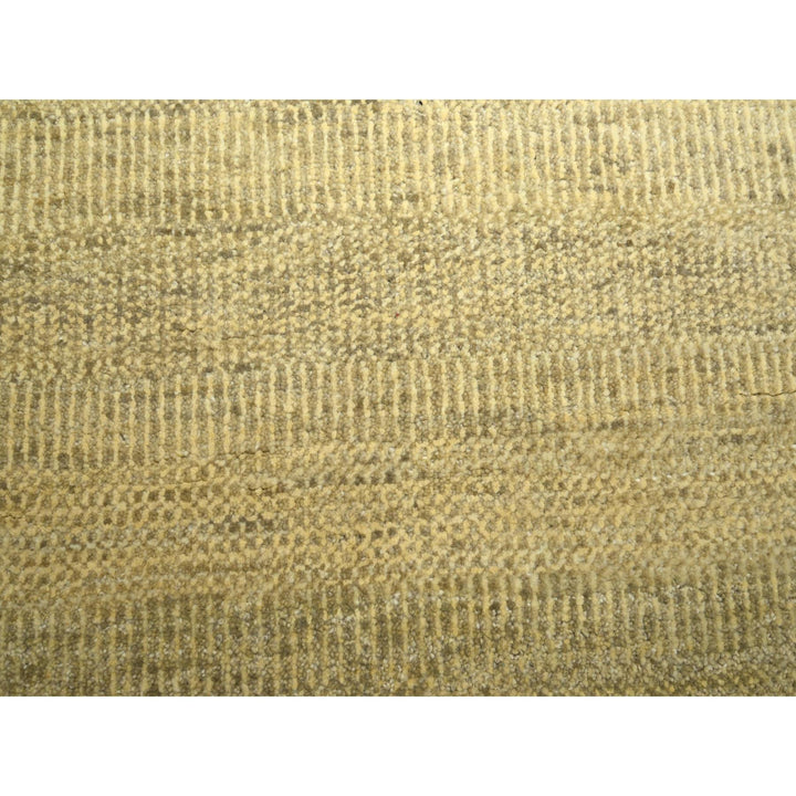 6'0" x 9'0" New Hand Knotted Brown Wool & Silk Rectangle Oriental Rug - MOA10283214