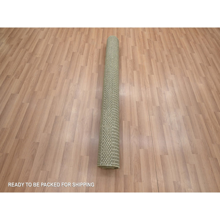 4'9" x 6'9" New Hand Knotted Brown Wool & Silk Rectangle Oriental Rug - MOA10283216