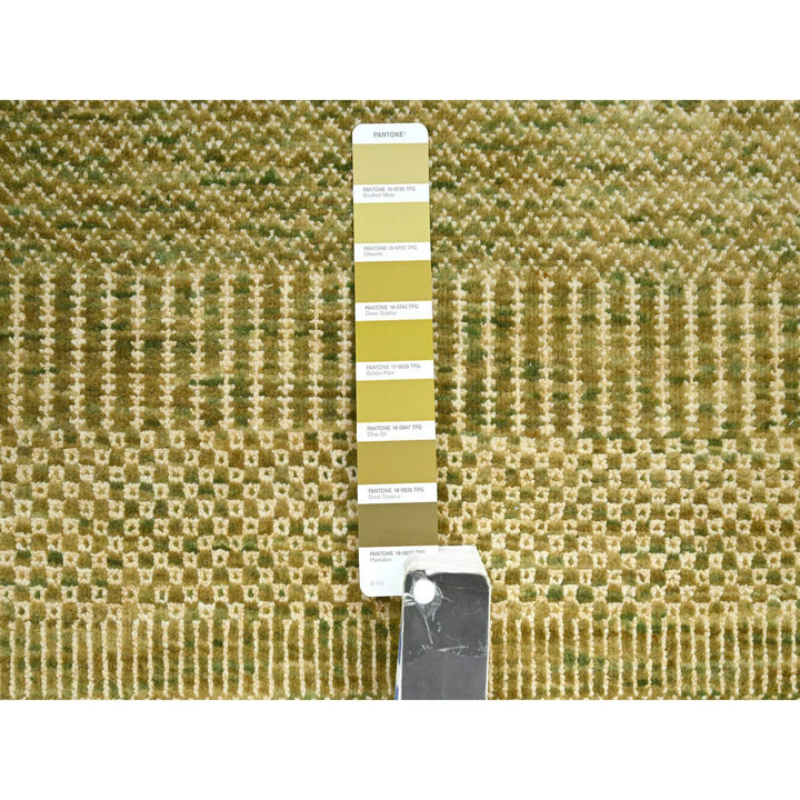 2'8" x 8'2" New Hand Knotted Brown Wool & Silk Runner Oriental Rug - MOA10283227