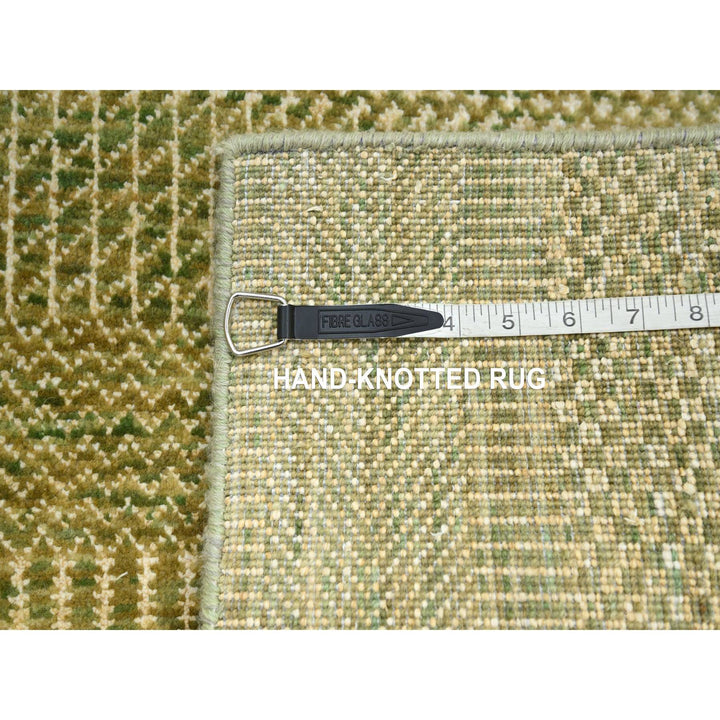 2'8" x 8'2" New Hand Knotted Brown Wool & Silk Runner Oriental Rug - MOA10283227